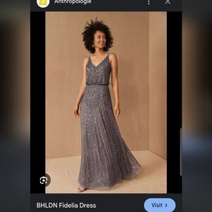 NWT Anthropologie BHLDN Fidelia Beaded Maxi Dress size 12